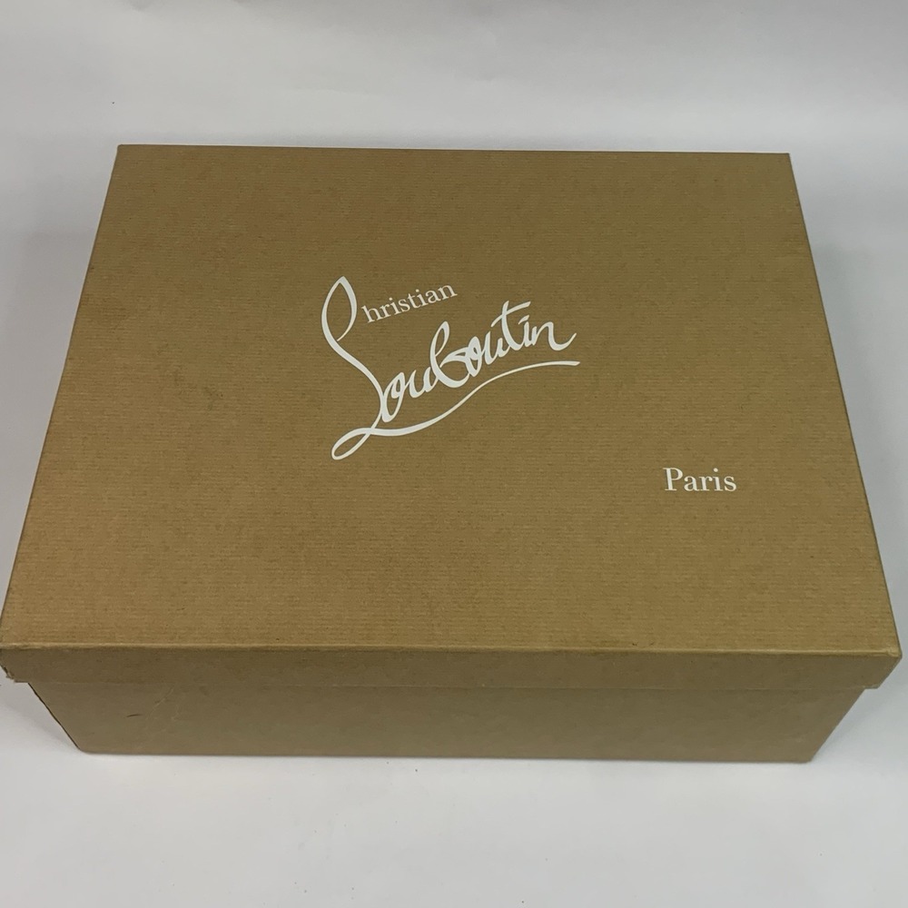 Christian Louboutin Chelsea Chick Booty 100 Calf Mini Crock Boots Leche Size 37 - Picture 12 of 14